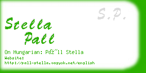 stella pall business card